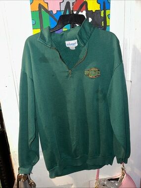 Triumph Men's Forest Green Half-Zip Pullover Sweater